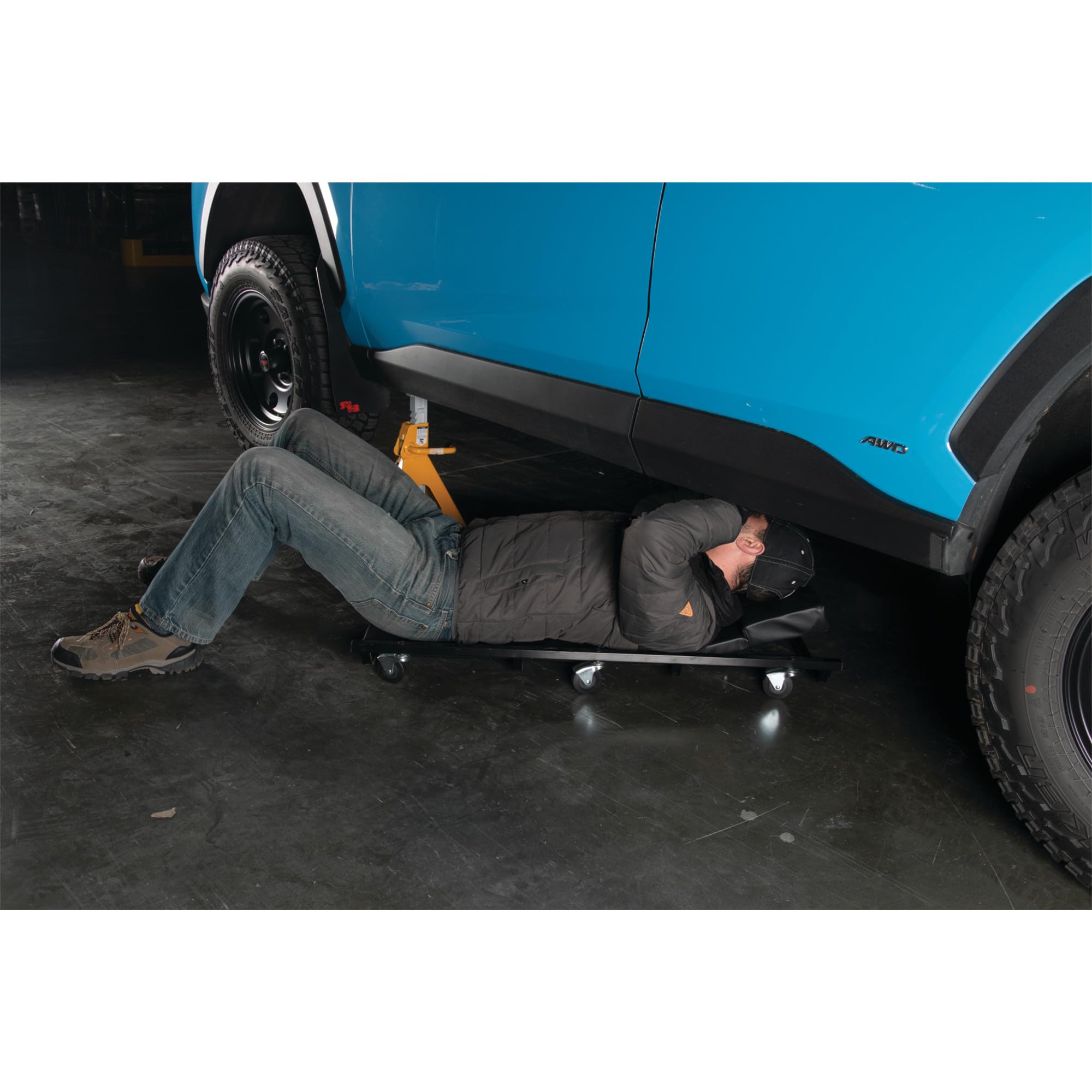 W85005 Performance Tool 40-Inch 6-Caster Rolling Shop Creeper with Adjustable Cushioned Headrest