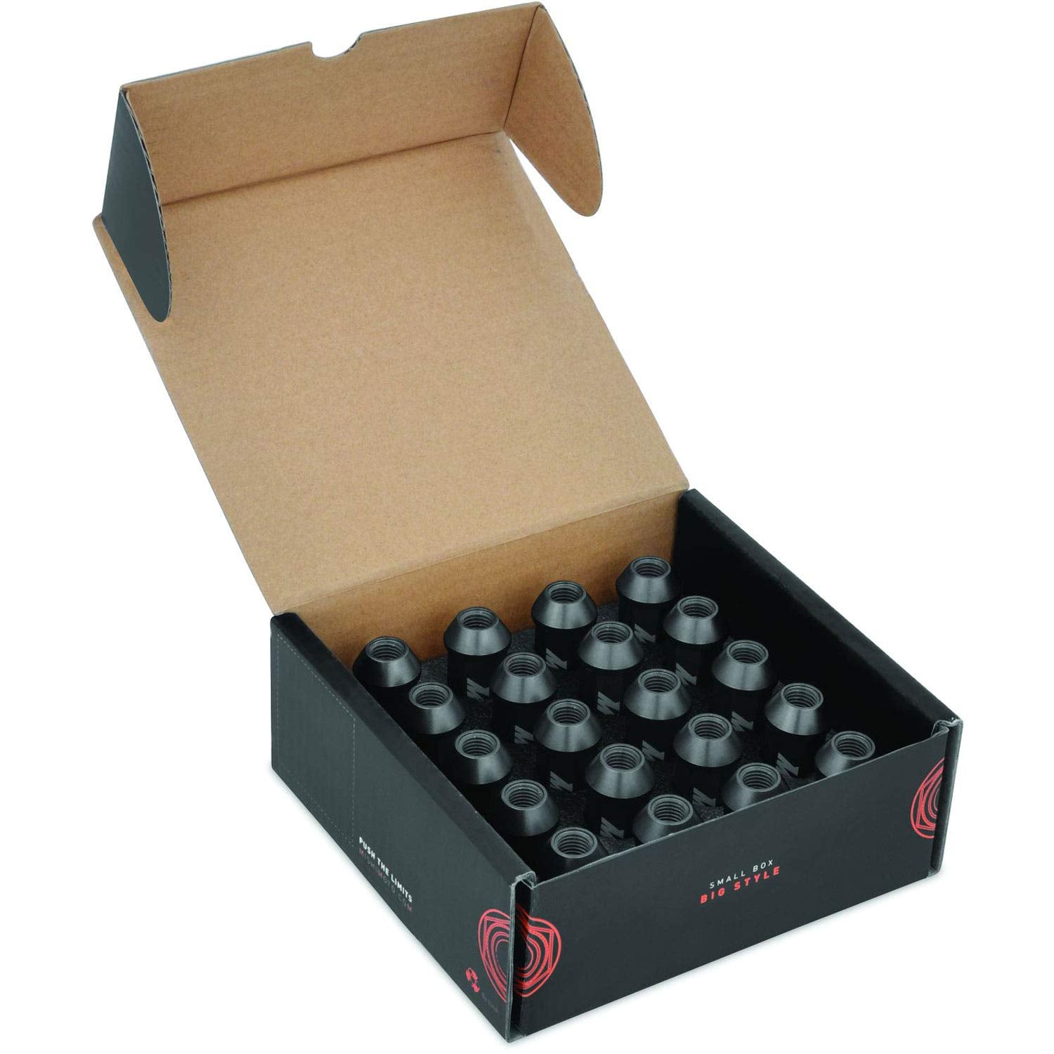 Mishimoto Aluminum Competition MMLG-125-BK Black (M12 x 1.25 Thread Size) Lug Nut