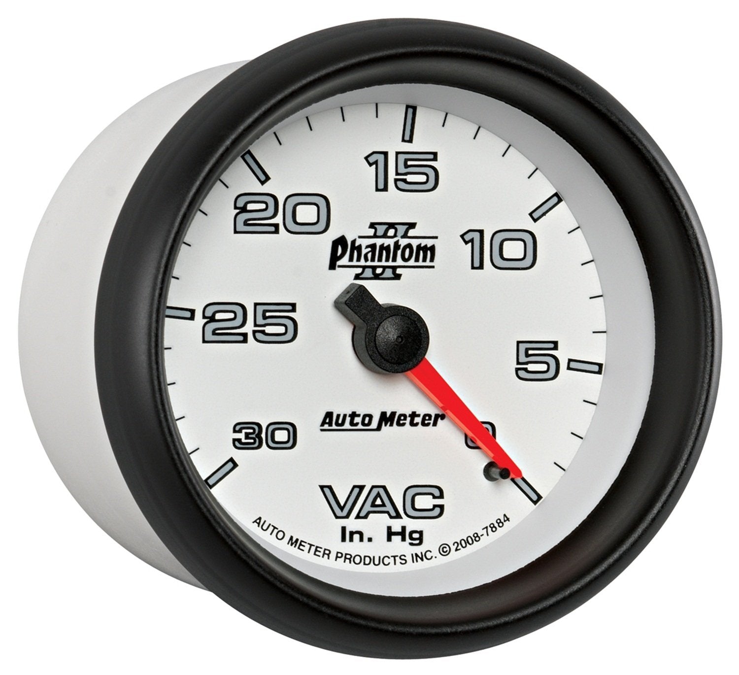 Auto Meter Phantom II 2-5/8" 0-30 in. Hg Mechanical Vacuum Gauge 7884