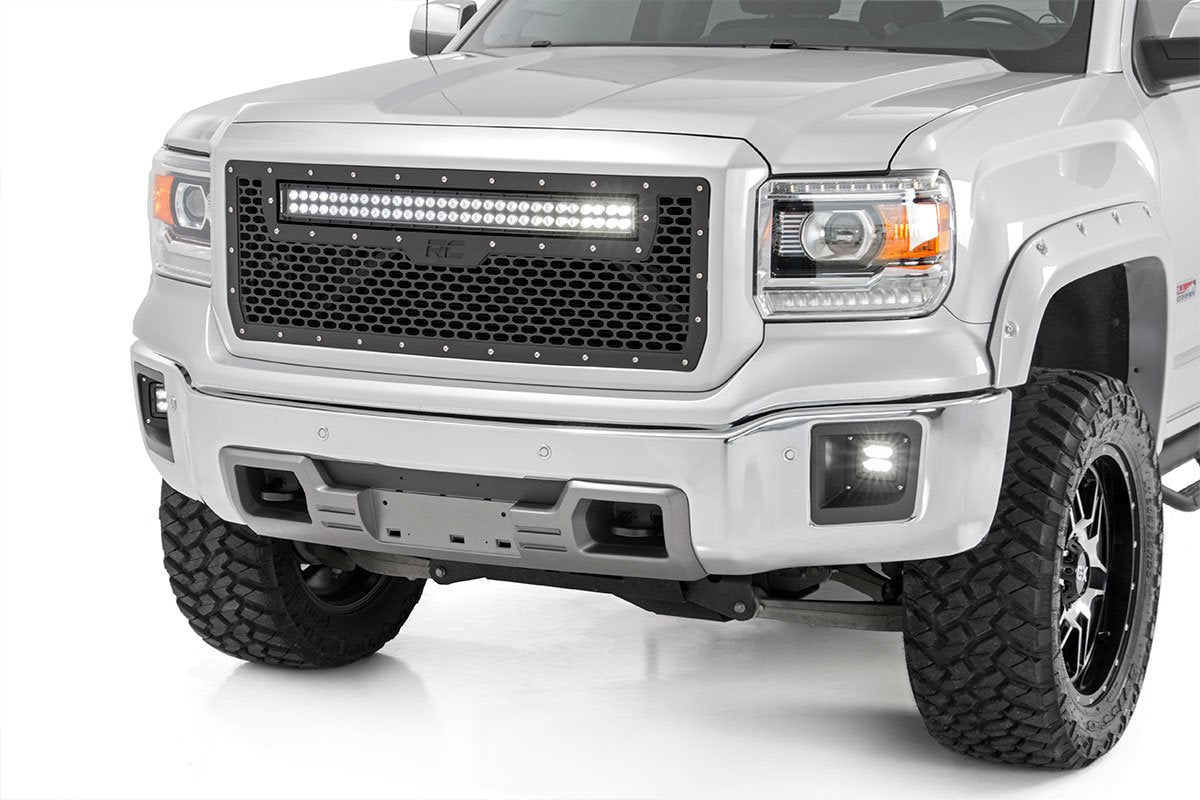 30" Rough Country Black Series Curved Dual Row DRL CREE LED Light Bar - 72930BDA