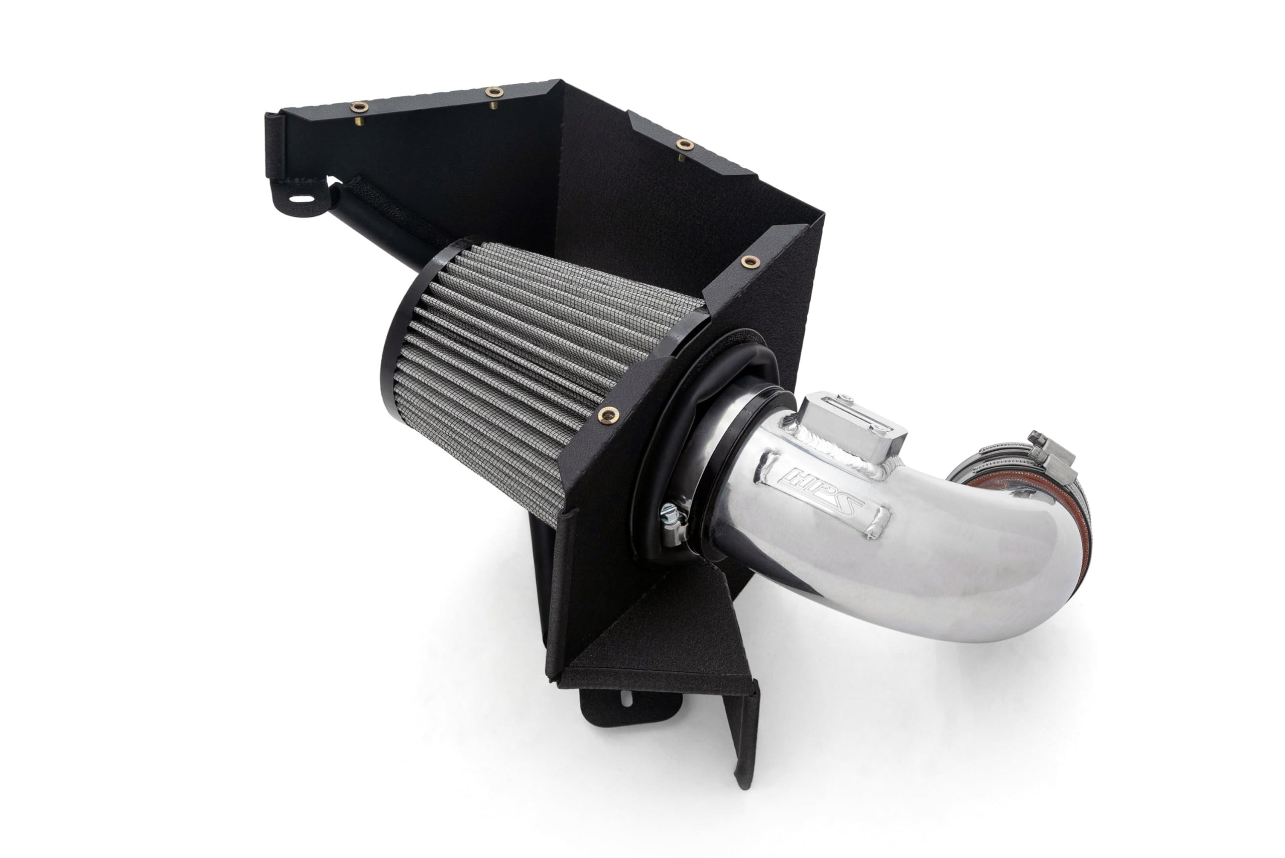 HPS Air Intake Kit Polish with Heat Shield Cool Ram Compatible for BMW 2022-2025 230i 2021-2024 330e 2019-2024 330i 2021-2025 430i 2022-2024 430i Gran Coupe 2.0L Turbo, 827-770P