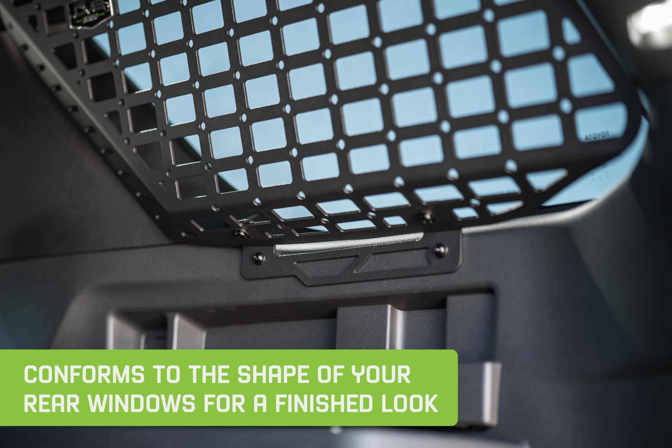 DV8 Offroad Molle Panels for Rear Window Pocket 2025 Toyota 4Runner | Enhances Your Rear Cargo Storage Space | Rattle-Free Fitment | Conforms to The Shape of Your Windows | Keeps Gear Secure | Steel