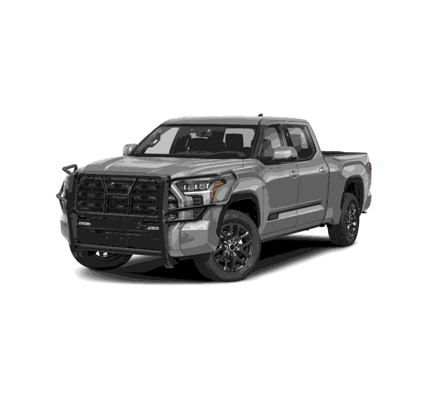 RUGGED Black Horse Heavy Duty Grille Brush Bumper Guard Modular Black Compatible with 2022-2024 Toyota Tundra-RU-TOTU22-B