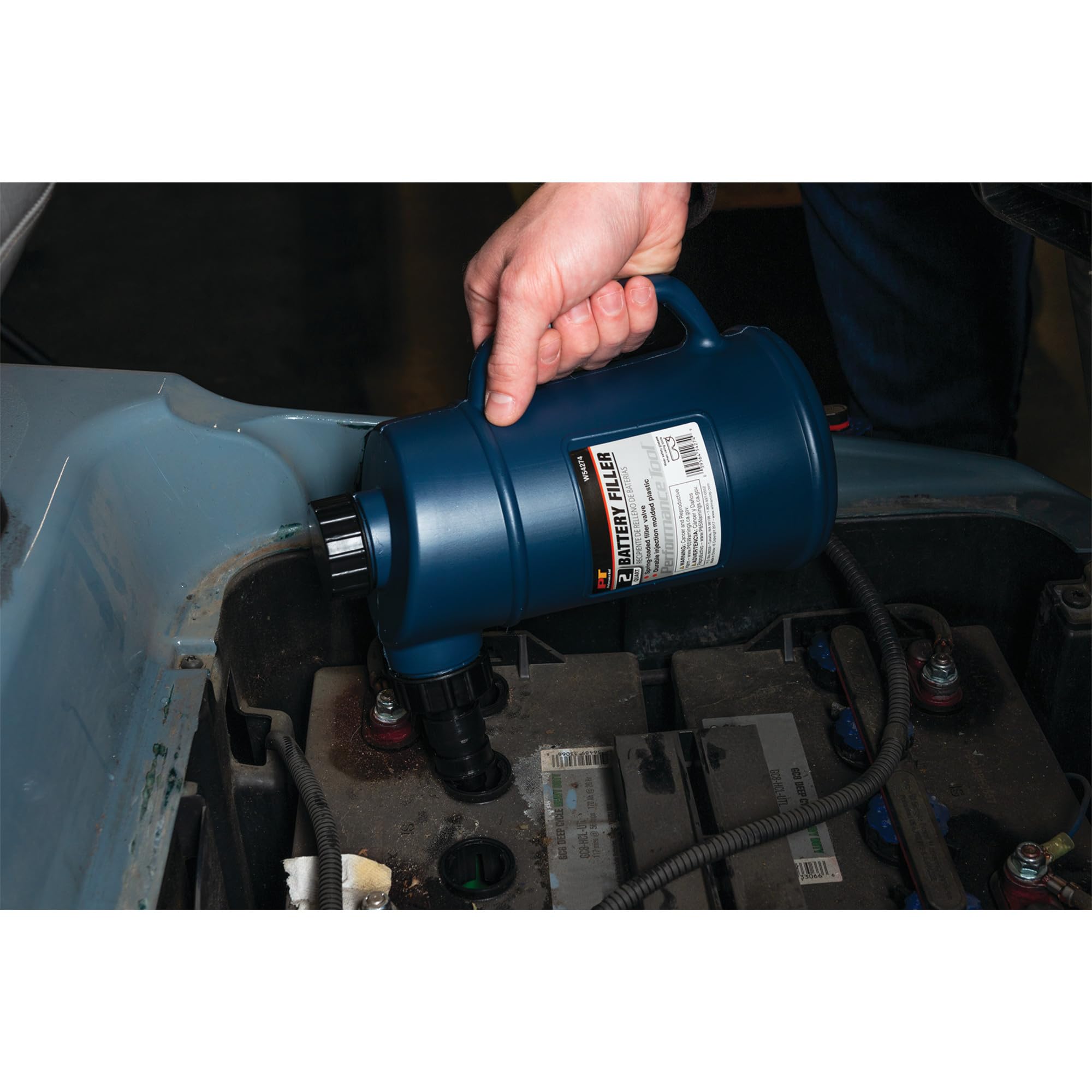 2 Quarts Performance Tool W54274 Battery Filler with Auto Shut Off and Drip-Free Valve, Perfect for Golf Cart and Deep Cycle Battery
