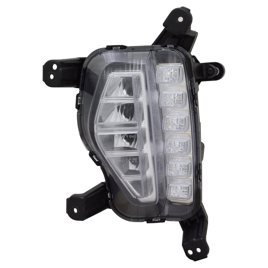 Left TYC Fog Light Assembly Compatible with 2017-2019 Hyundai Santa Fe