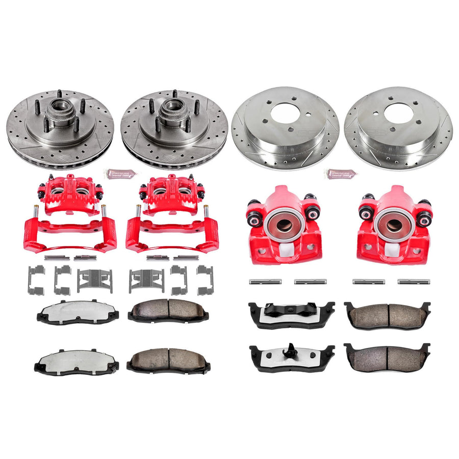 Power Stop Z36 KC1919-36 Front & Rear Truck and Tow Brake Kit with Calipers