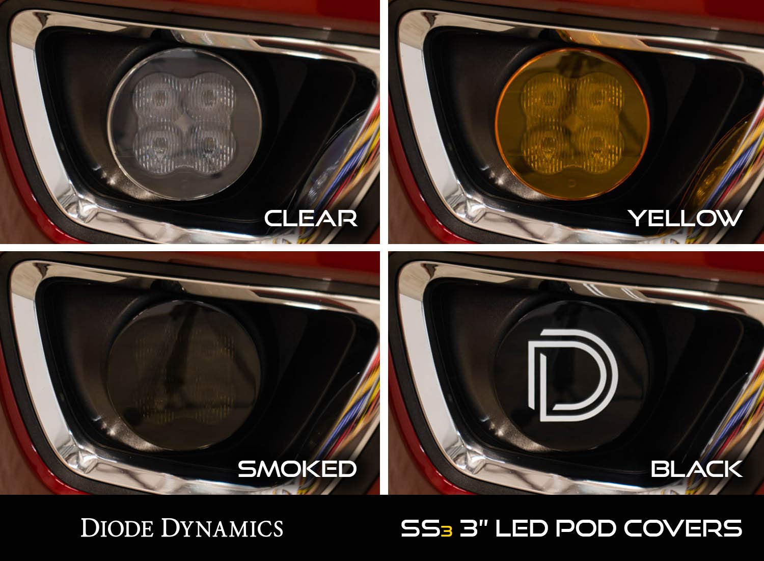 Smoked Round Diode Dynamics SS3 LED Pod Cover