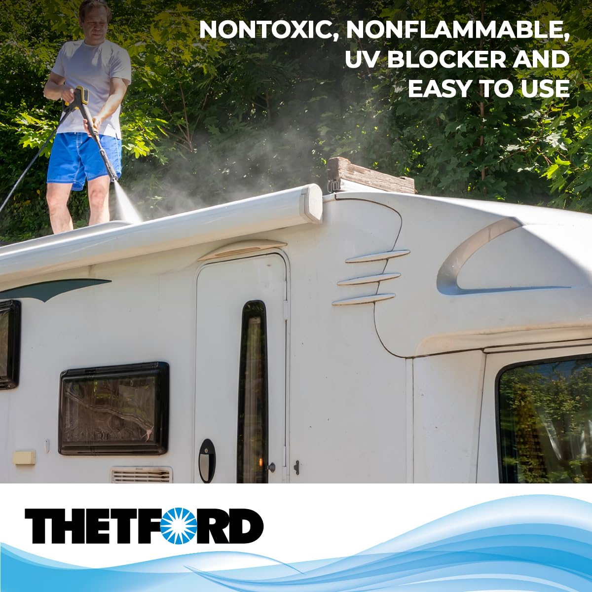 Thetford Premium 32512 RV Rubber Roof Cleaner and Conditioner-32, 32 fl. oz