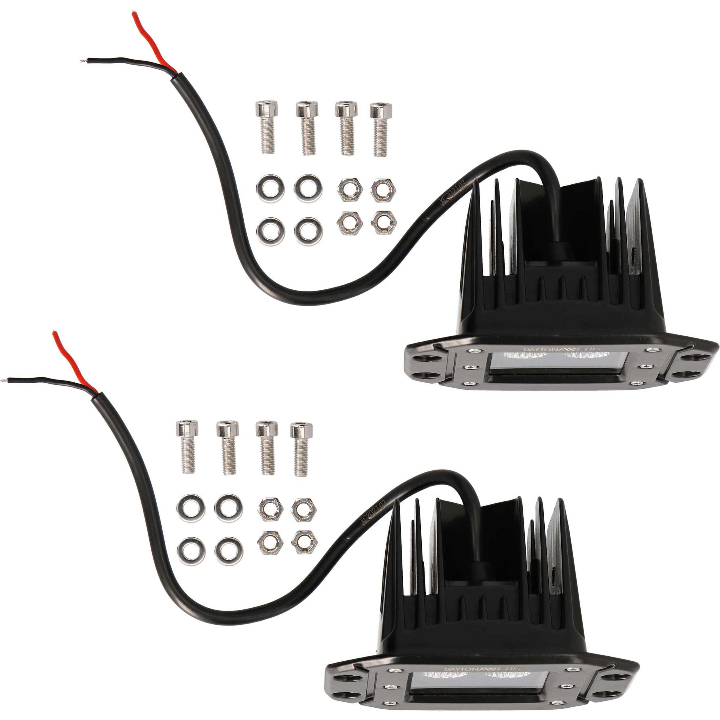 4 LED Cube Lights Daytona Lights 3.6” Flush Mount (Flood) – 2 Pack