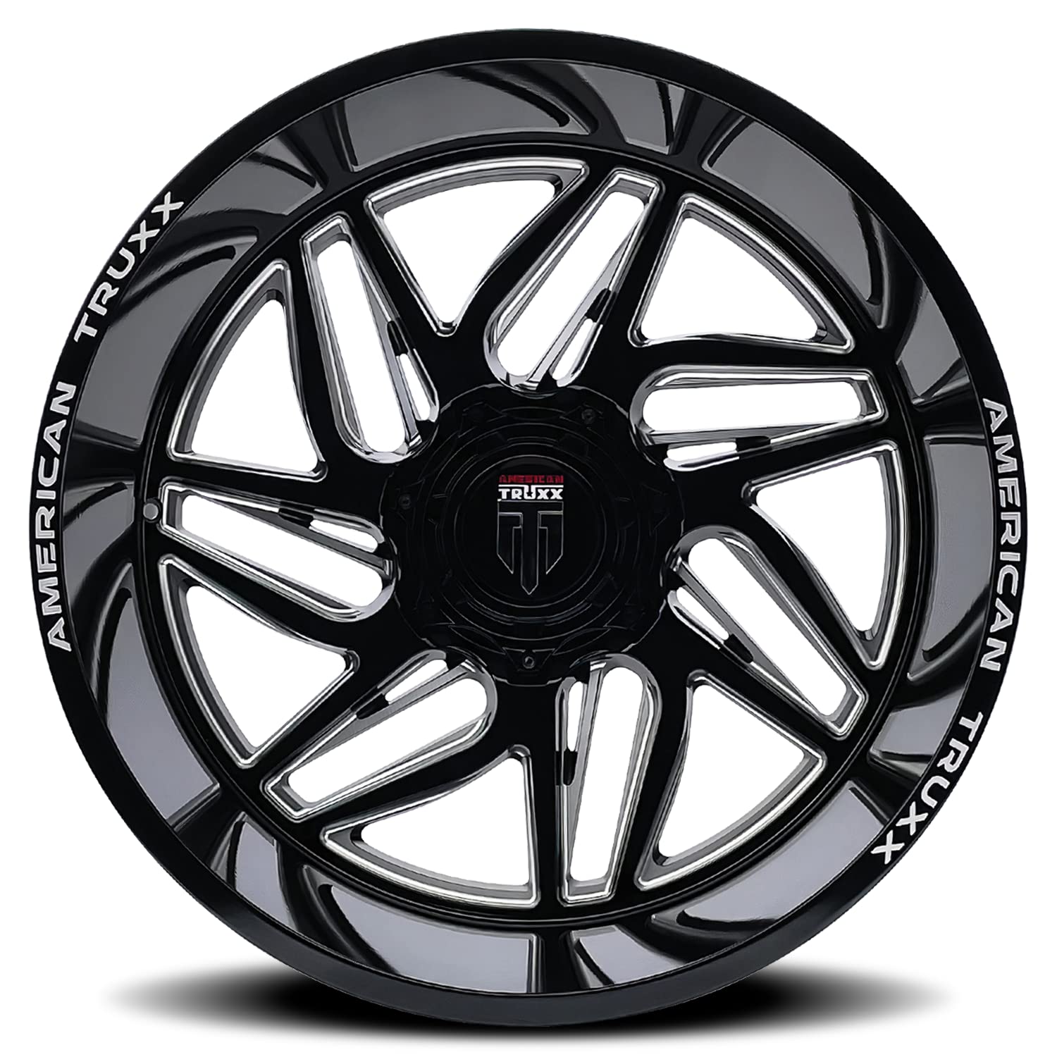 AT1917 American Truxx Goliath 20x10 6x135/6x5.5" -24mm Black/Milled Wheel Rim