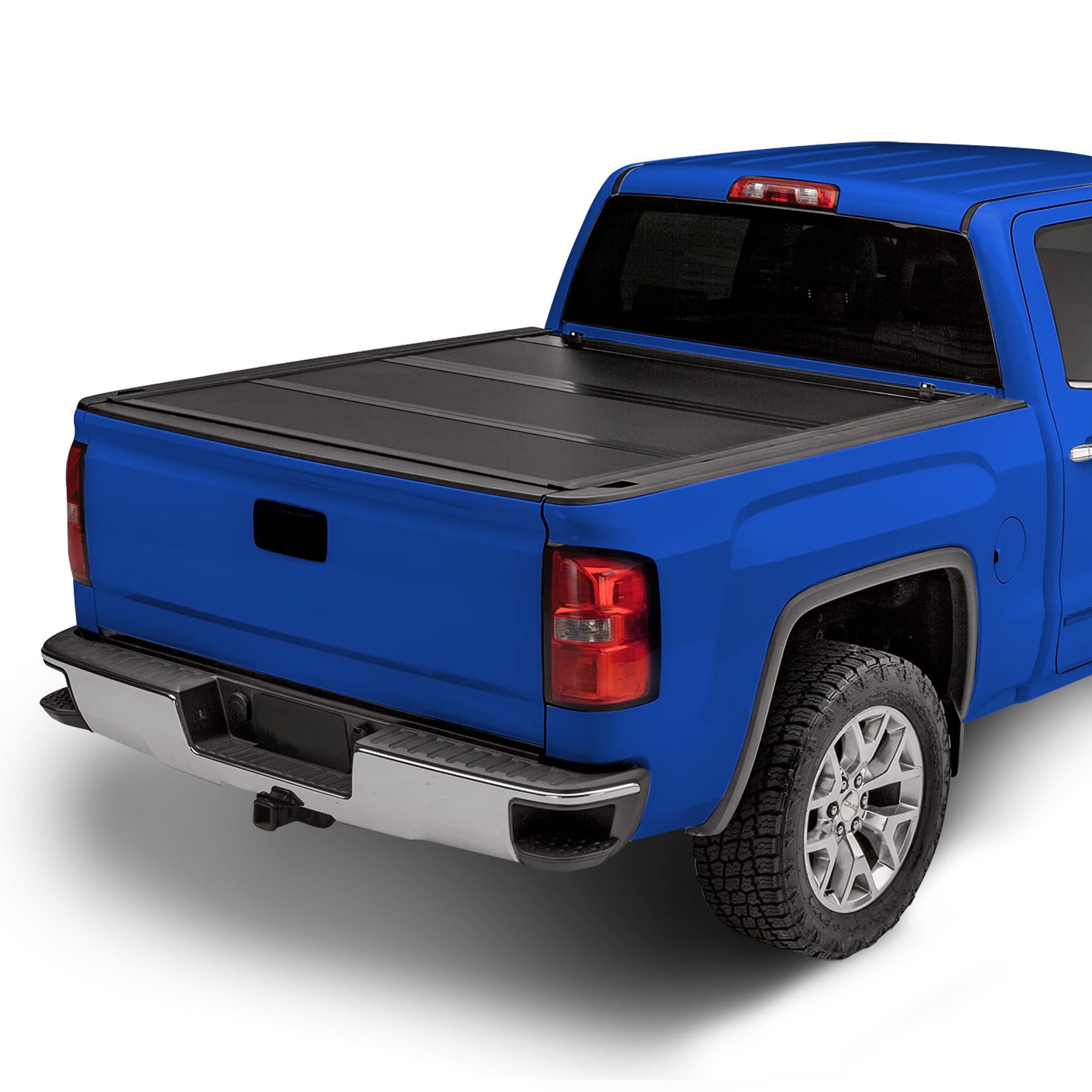 Low Profile Armordillo Hard Tri-Fold Bed Cover for 2014 2015 2016 2017 2018 Chevy Silverado/GMC Sierra 1500 5.8ft (68") Short Bed | CoveRex TFX | 7162174