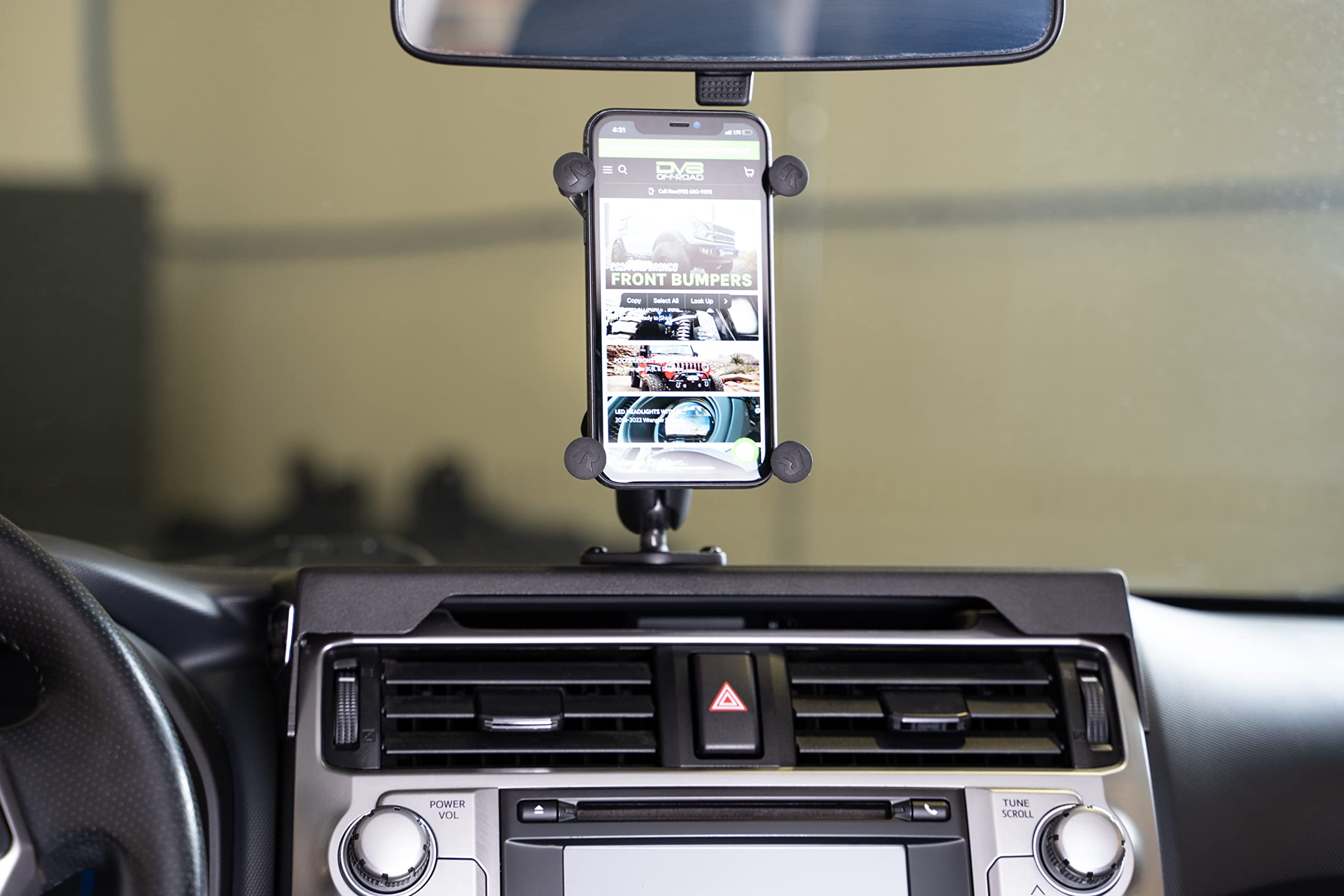 Dash Mount Digital Device for 2010-2024 Toyota 4Runner | Seven Mounting Points for Ram Mounts & Other Brands | Two Adjustable Mounts on Driver & Passenger Side | DV8 Offroad