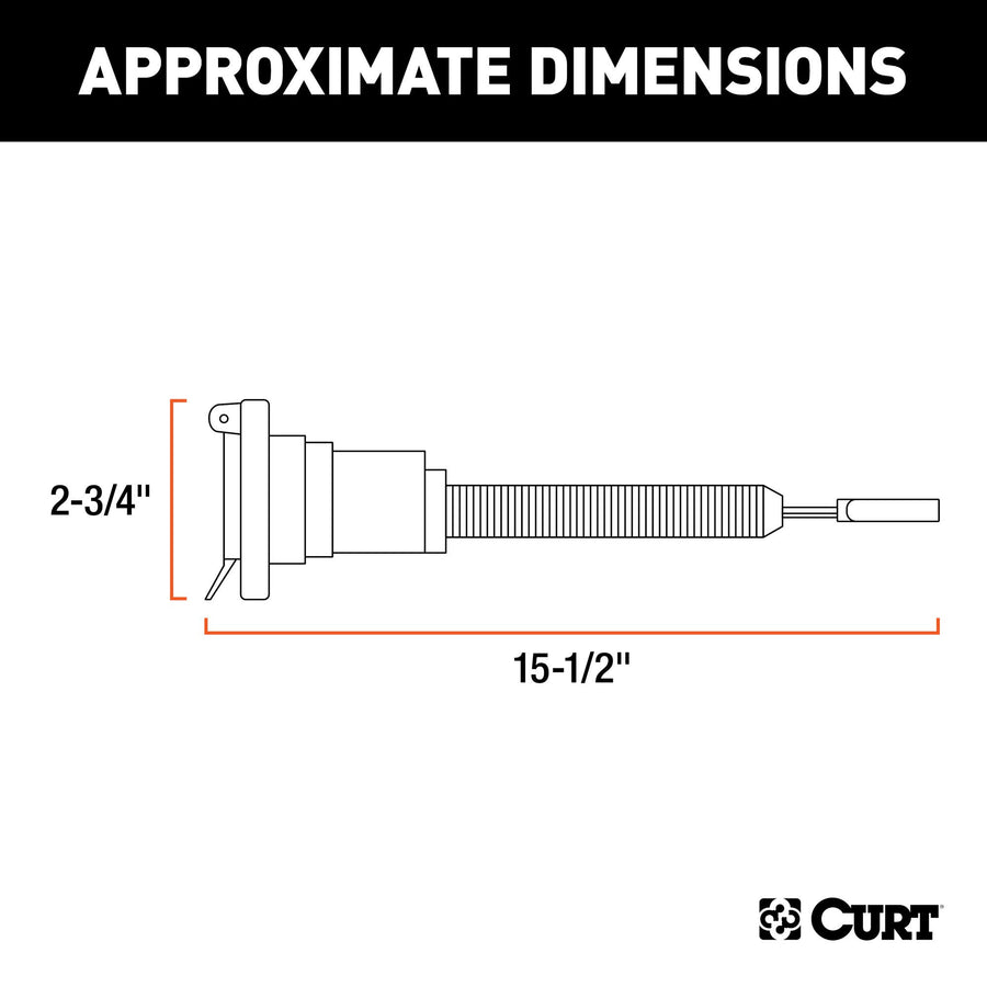 CURT 4-Way Flat Vehicle-Side to 7-Way RV Blade Trailer Wiring Adapter 57184