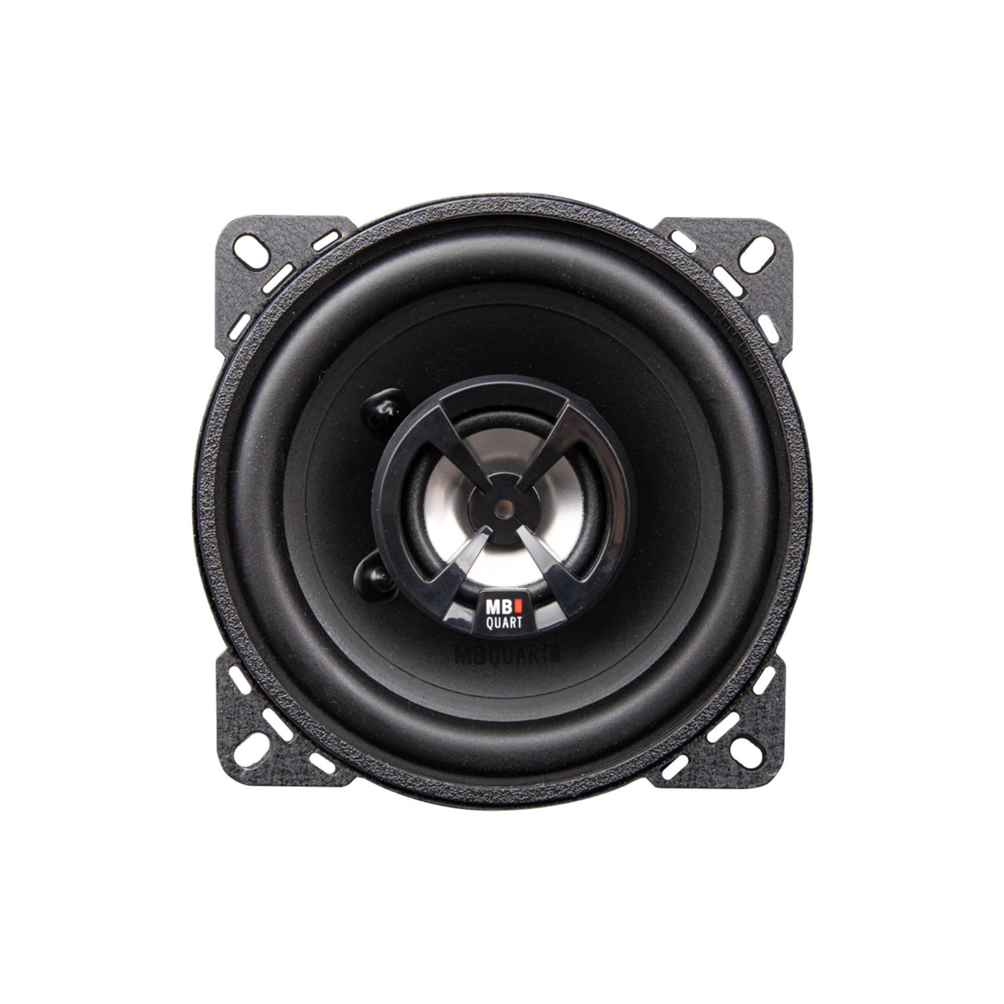 MB Quart 4" Discus High-Performance 2-Way Car Audio Component Coaxial Speakers, 80W Peak Power, 40W RMS, 4 Ohm, and 88db Sensitivity