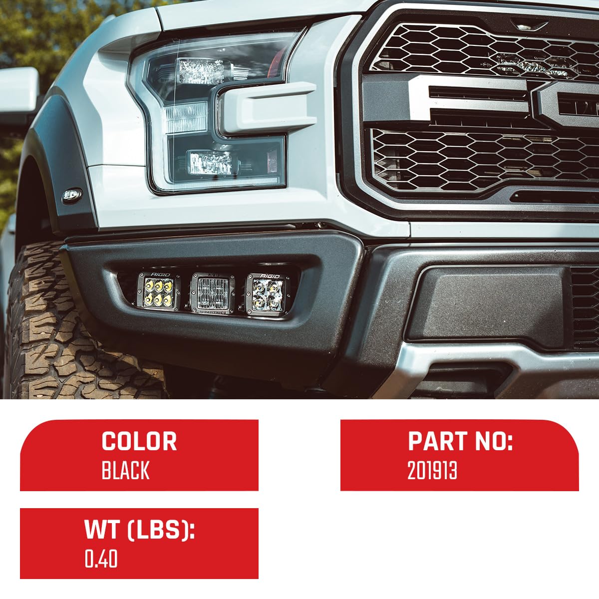 Automotive Light Protector - RIGID INDUSTRIES Exterior Accessories, Black