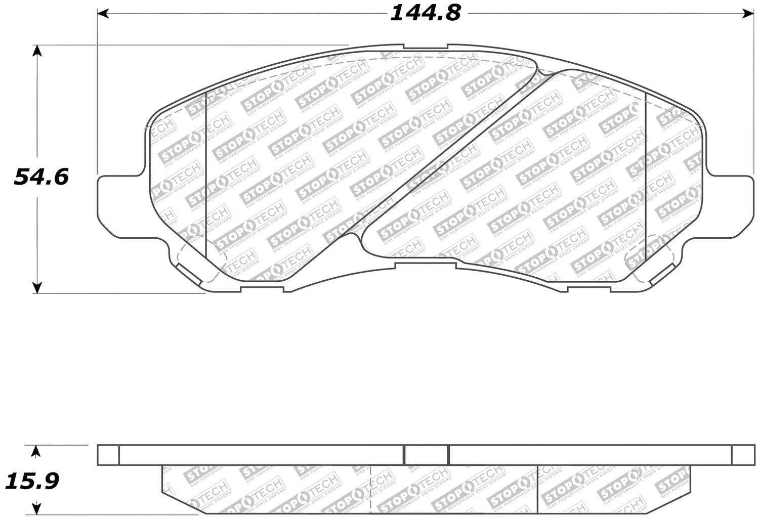 Brake Pads StopTech 305.08660 Street Select with Hardware