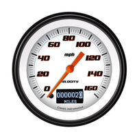 Velocity White Classic Instruments 3 3/8" Speedometer W/Display VS55DWBLF