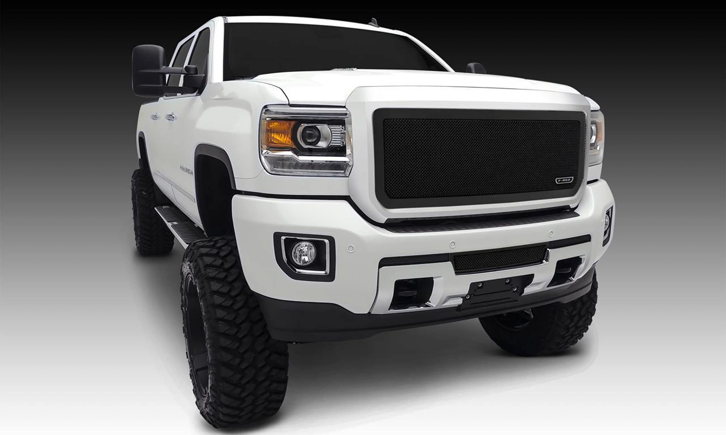 2015-2019 Sierra HD T-Rex Grilles Upper Class Series Main Grille, Black, 1 Pc, Insert - PN #51211
