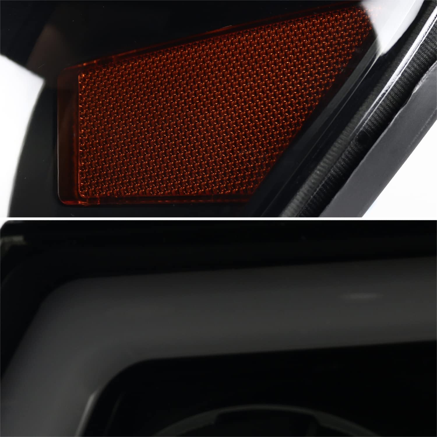 Black Smoke SPEC-D TUNING Projector Headlights w/LED Sequential and Switchback Turn Signal Compatible with 2005-2011 Toyota Tacoma, Left + Right Pair Headlamps Assembly