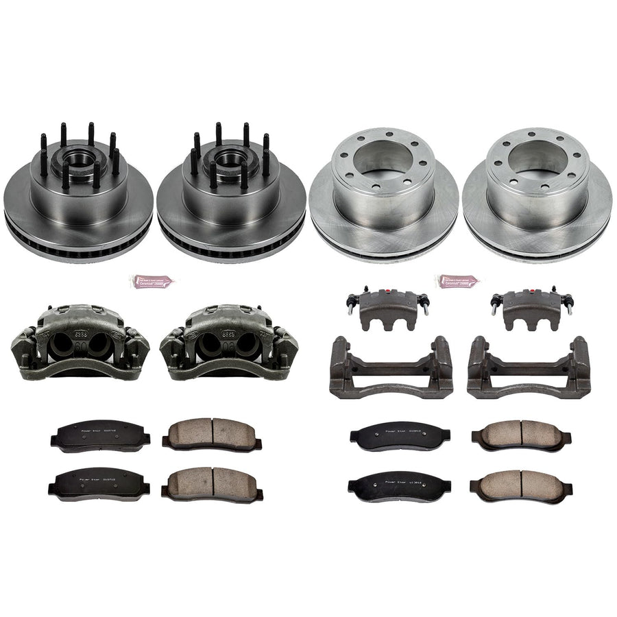 Power Stop Autospecialty KCOE5586 1-Click OE Replacement Brake Kit with Calipers For Ford F-250 Super Duty 2007-2008, Ford F-350 Super Duty 2007-2010 [Model Specific]