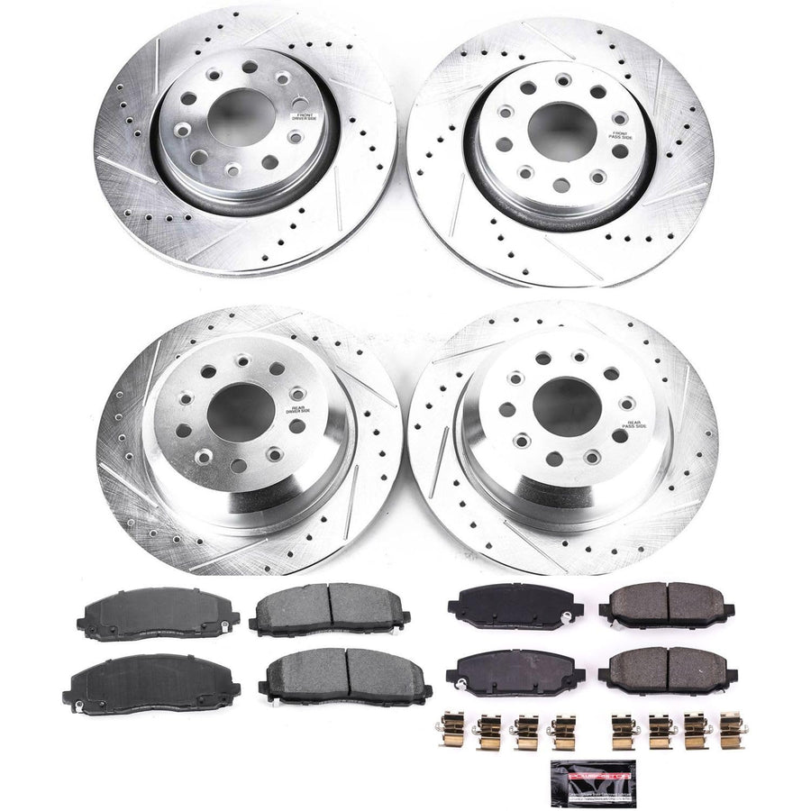 Power Stop K7938 Z23 Evolution Sport Brake Upgrade Kit Front & Rear For Jeep Wrangler 2018-2022 [Model Specific]