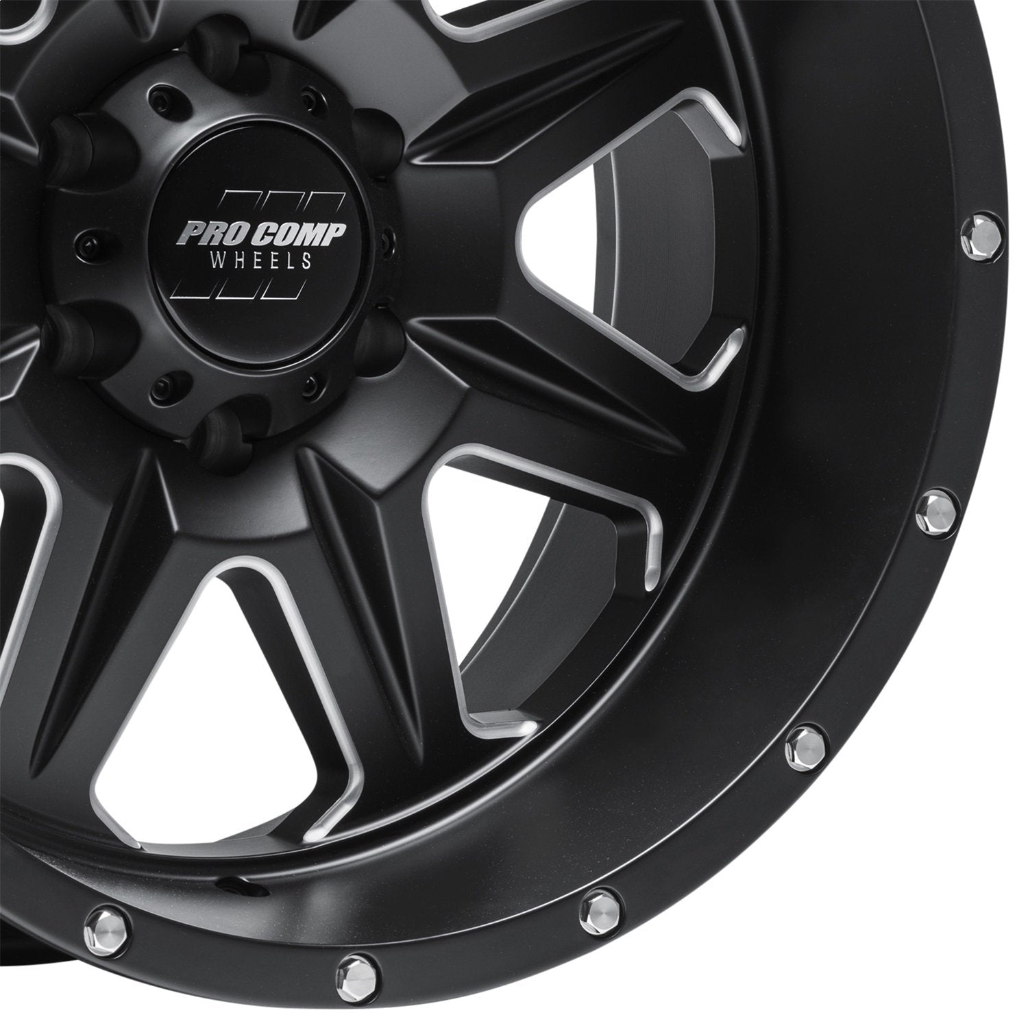 Recon Pro Comp Wheels Black Wheel with Painted (20 x 10. inches /6 x 135 mm, -18 inches Offset)