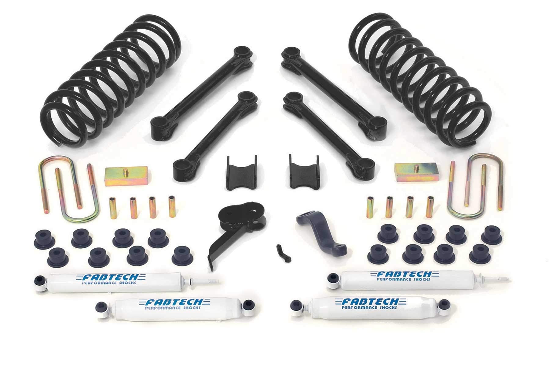 Fabtech Performance Lift System K3006 w/Shocks w/Performance Shocks 4.5 in. Lift