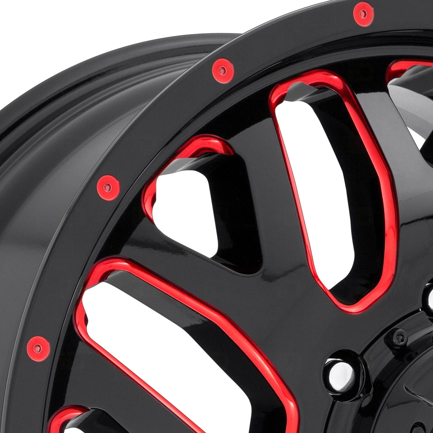 D656 FUEL TRITON Black Wheel with Painted and TPMS Compatible (20 x 8.25 inches /8 x 154 mm, -221 mm Offset)