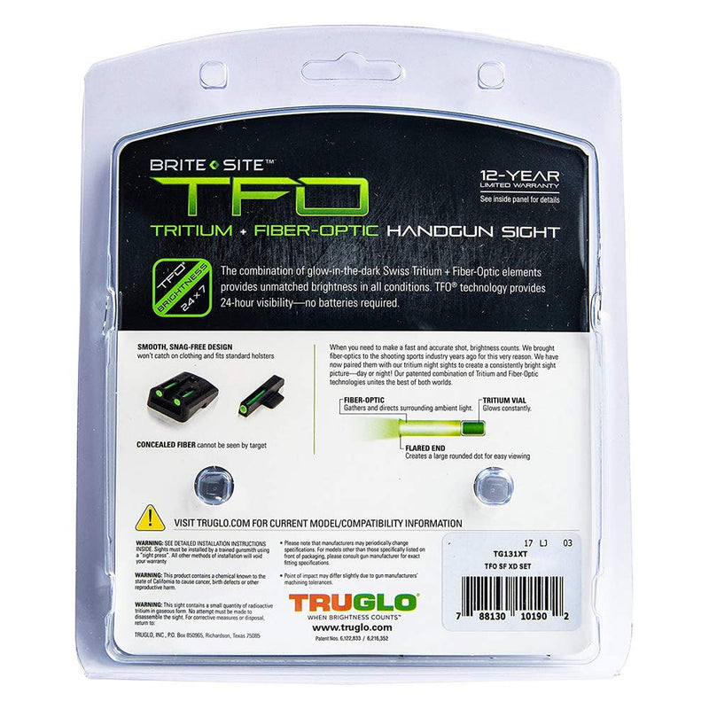 Handgun Sight Accessories TruGlo XD, XDM, XDS TFO