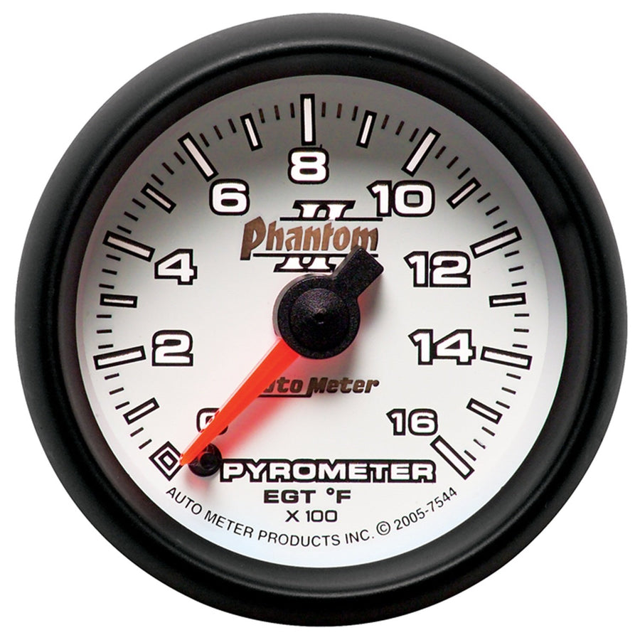 Auto Meter Phantom II 7544 Electric Pyrometer Gauge Kit 2.3125 in.