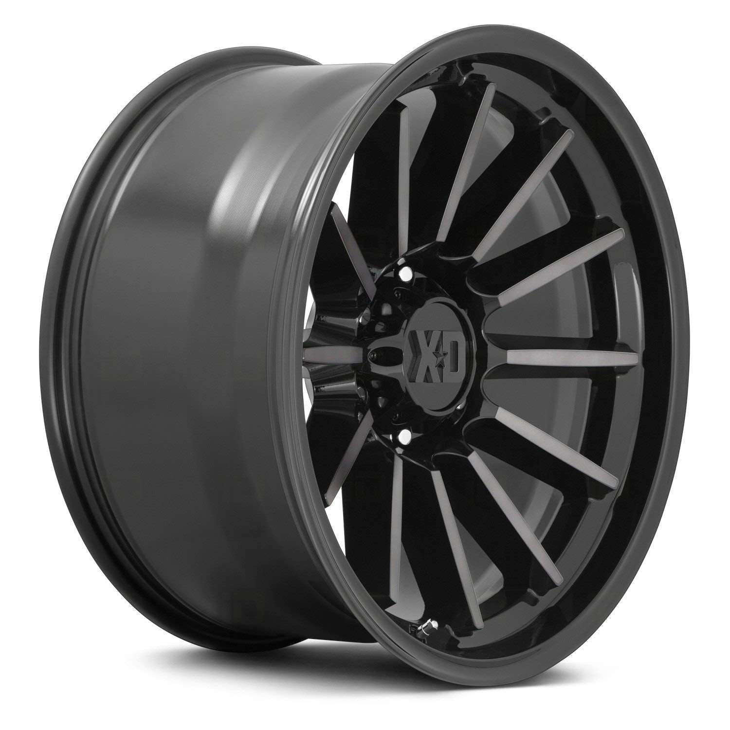 17x9 XD855 LUXE, Bolt Pattern: 6x5.5/, Offset: 18, GLOSS BLACK MACHINED WITH GRAY TINT, set of 1