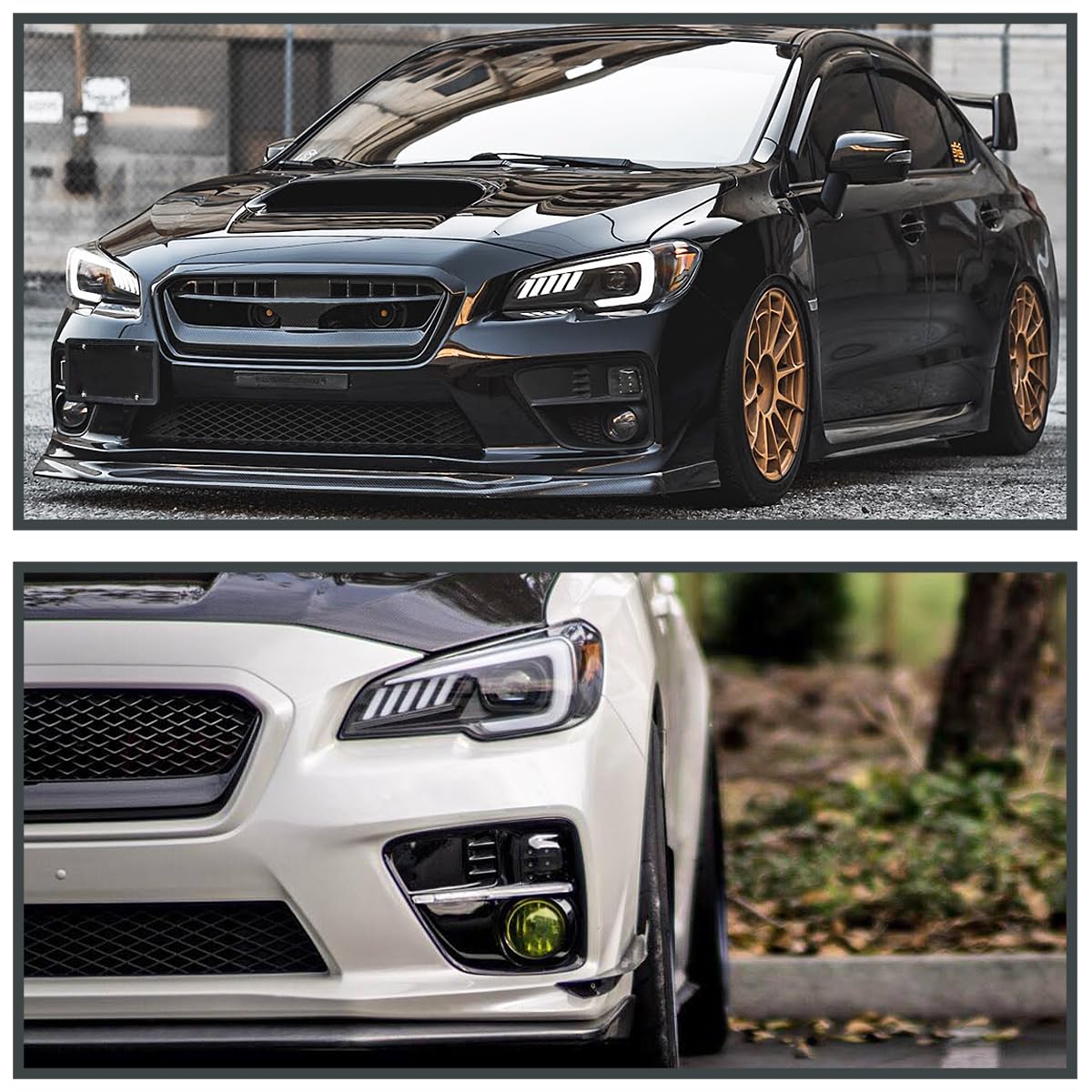 Sequential LED Bumper Lights SPEC-D TUNING Compatible with 2015-2021 Subaru Impreza WRX/STI, L+R Pair Assembly