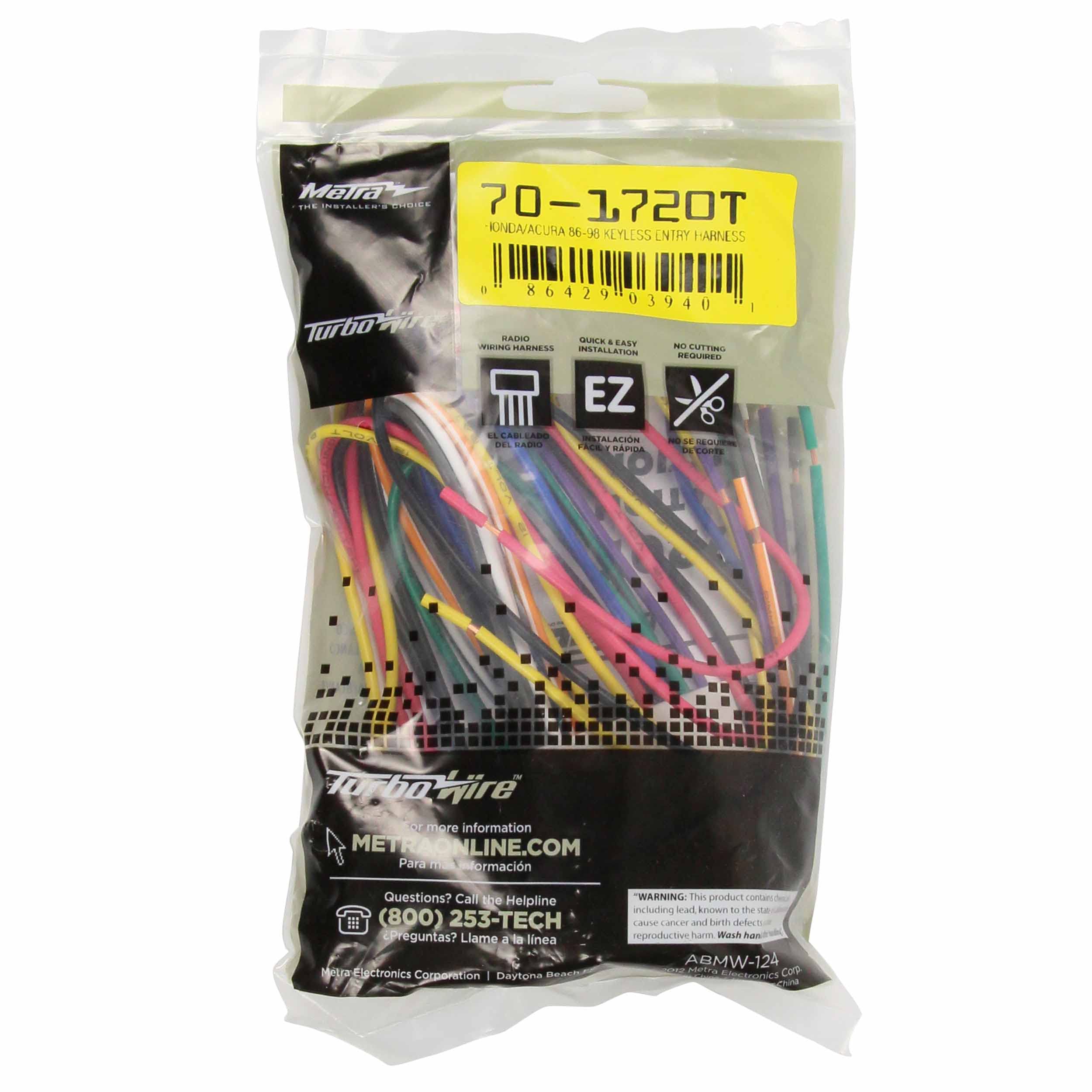 Honda Keyless Entry Metra 70-1720T Vehicle Harness