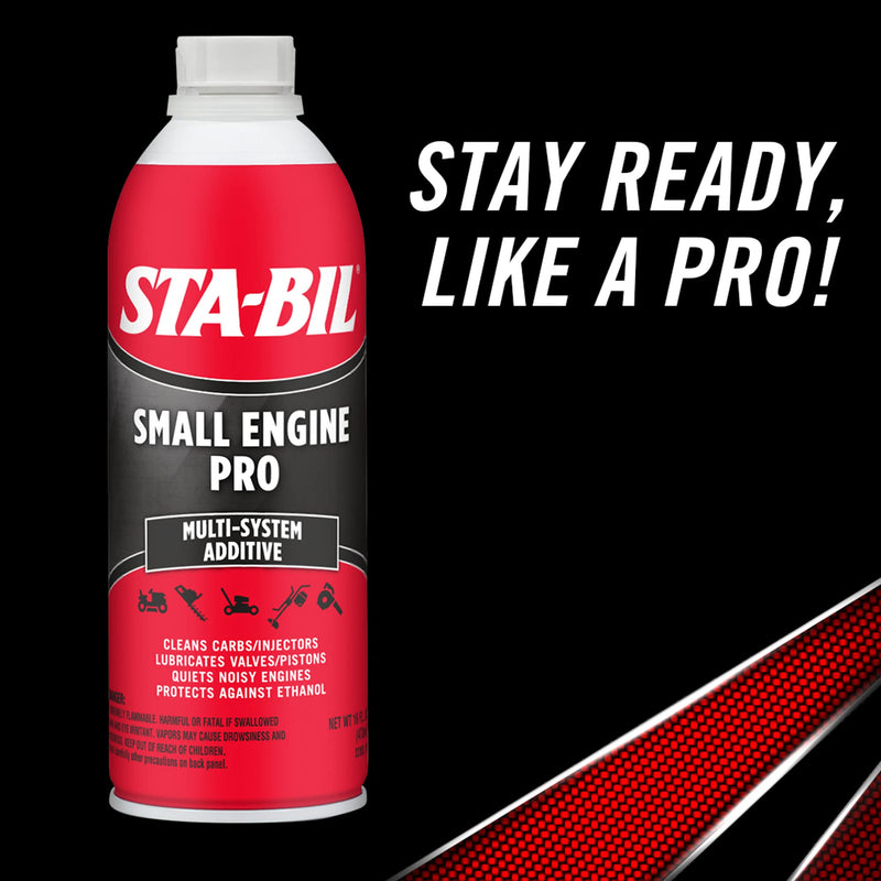 Small Engine Pro STA-BIL Multi-System Additive - Protects Against Ethanol - Cleans Carb And Injectors - Improves Engine Efficiency - Lubricates Valves And Pistons, 16 fl. oz. (22305) , Red