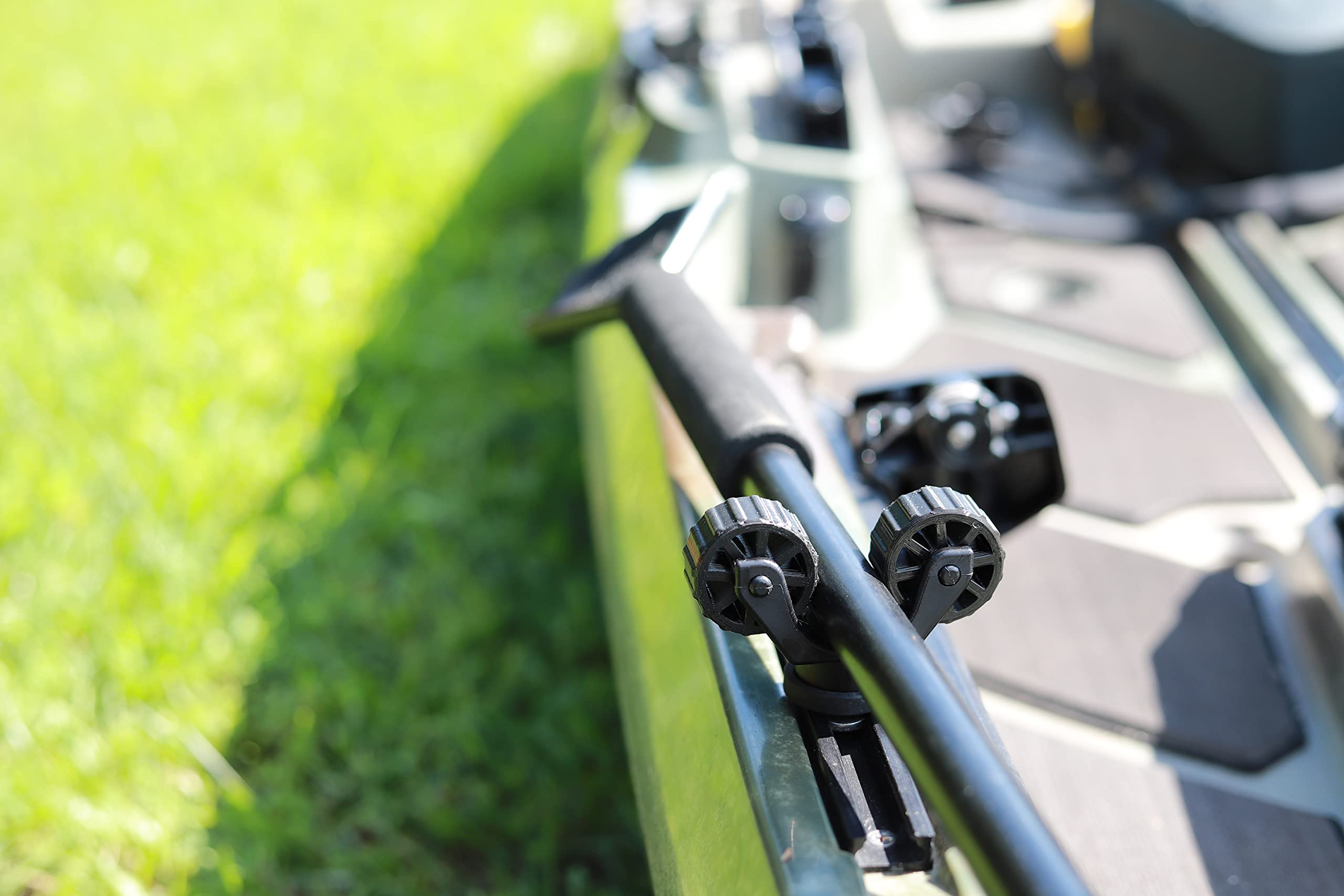 YakAttack RotoGrip ParkNPole Holder | Stakeout Pole Holder | Track Mount Kayak Accessories | 2.4" Low Profile | Made in USA | Compatible with GearTrac, MightyMount & More | Kayak Rail Accessory