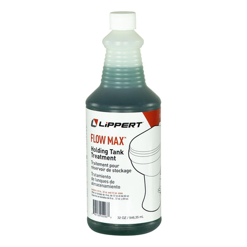 Lippert Holding Tank Treatment Flow Max for RVs and Boats, Breaks Down Toilet Paper, Prevents Clogging and Residue Buildup, Cleans Sensors, Made in The USA (32 oz. Bottle) - 2022116483