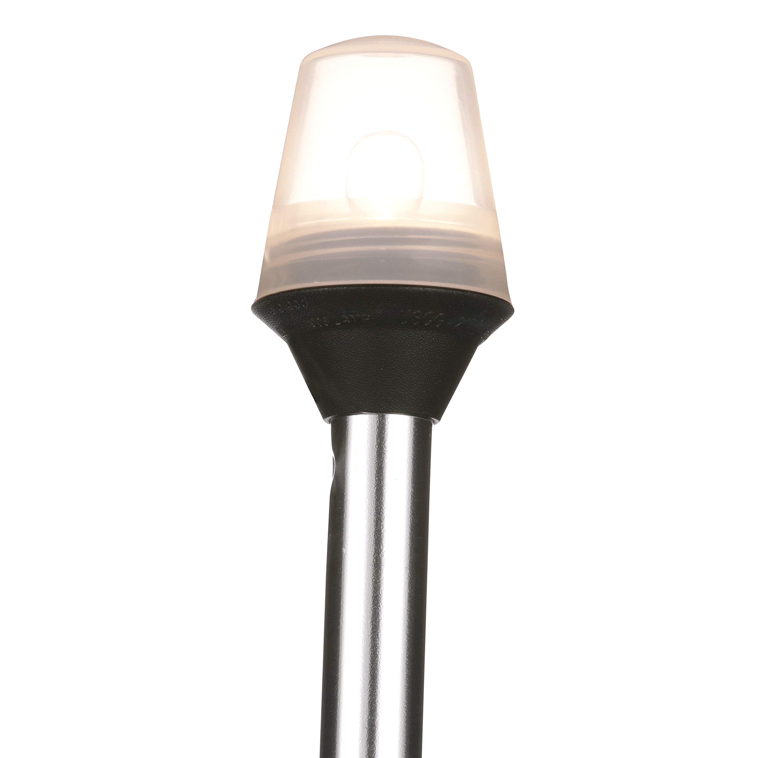 Stowaway Light Attwood 7100A7 with Plug-in Base, 24-Inch-Long Pole, 2-Mile 360-Degree Illumination for Boats Up to 65.6 Feet