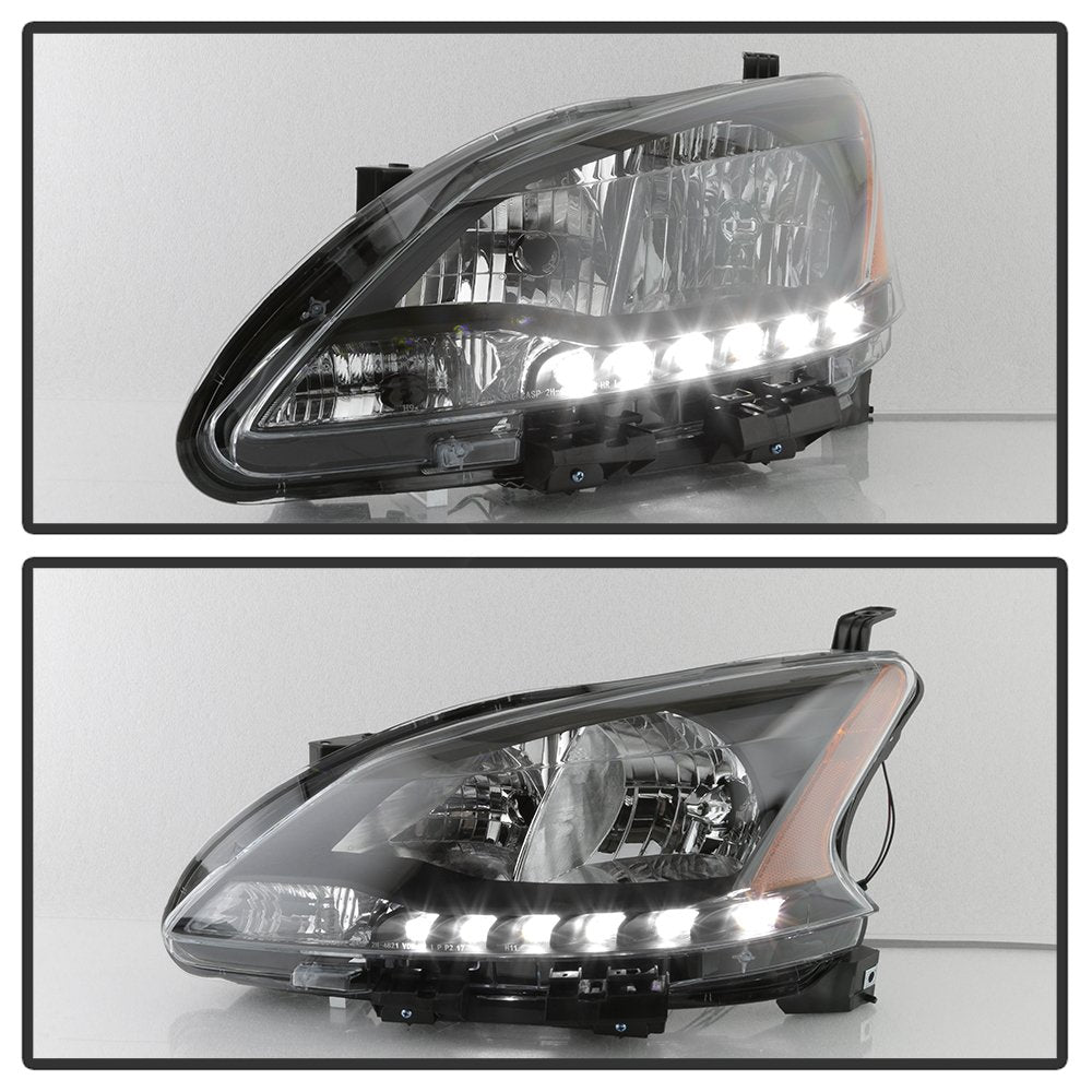 Nissan Sentra 2013-2015 Black OEM Style Headlights xTune