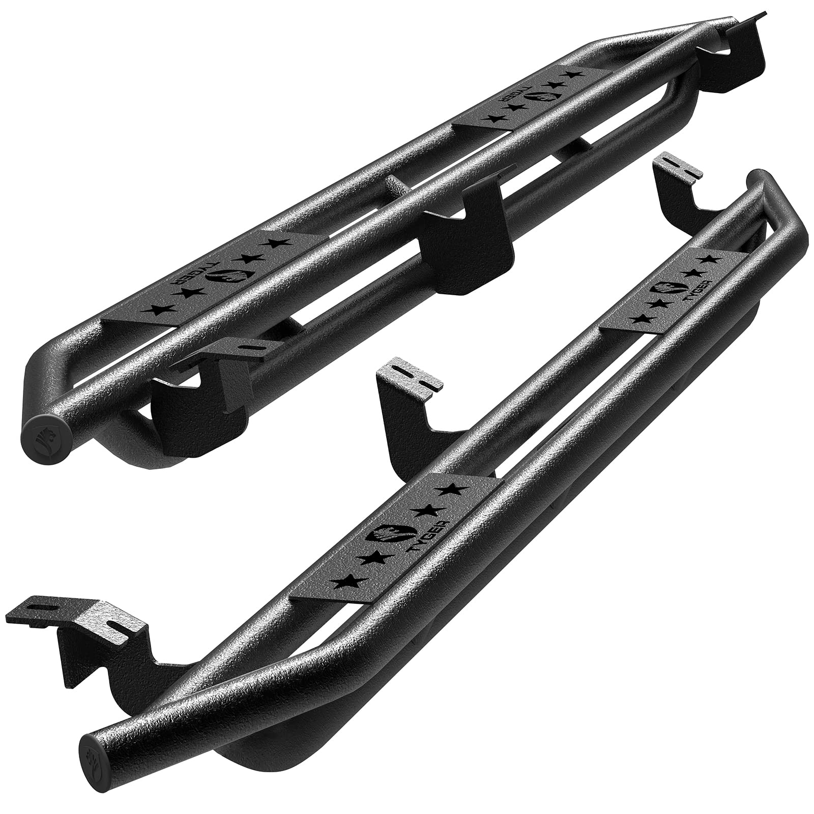 Tyger Auto Compatible Star Armor with 2005-2023 Toyota Tacoma | Double Cab | TG-AM2T20048 | Side Step Rails Nerf Bars Running Boards