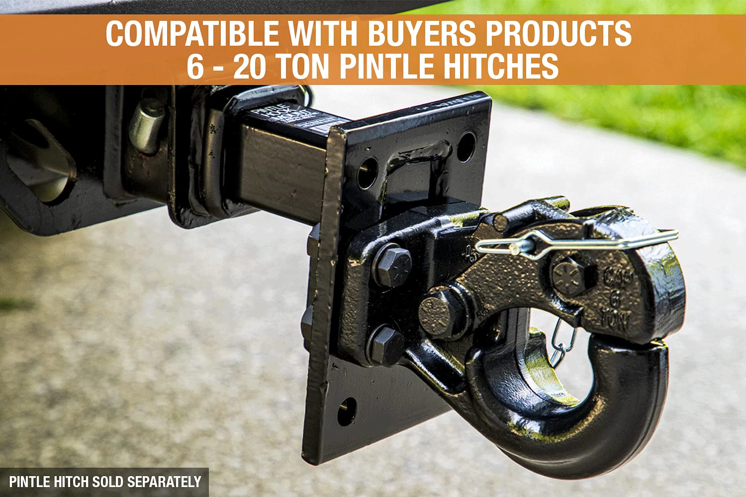 PM87 Buyers Products Pintle Hook Mount – 3 Position Adjustable Trailer Hitch Receiver for 2 Inch Trucks, 14,000 lb MGTW – Heavy-Duty Tow Hitch, 2,800 MVL Rated, 9"
