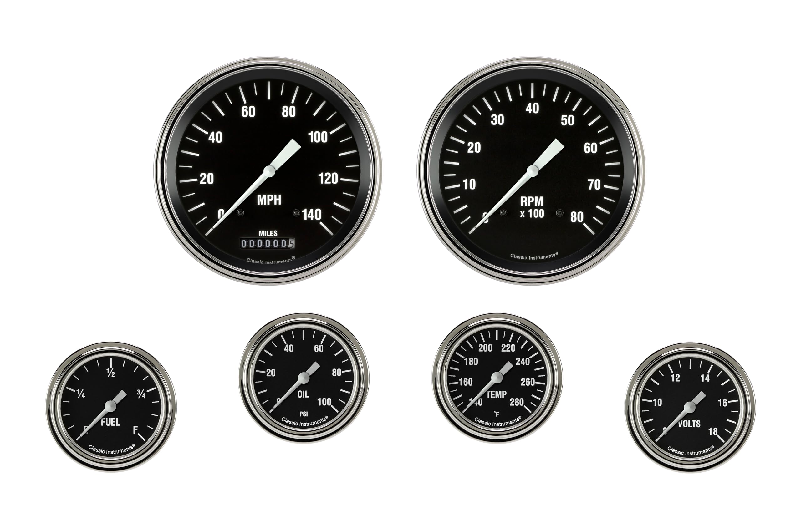 Hot Rod HR351SLF Six Gauge Set 351