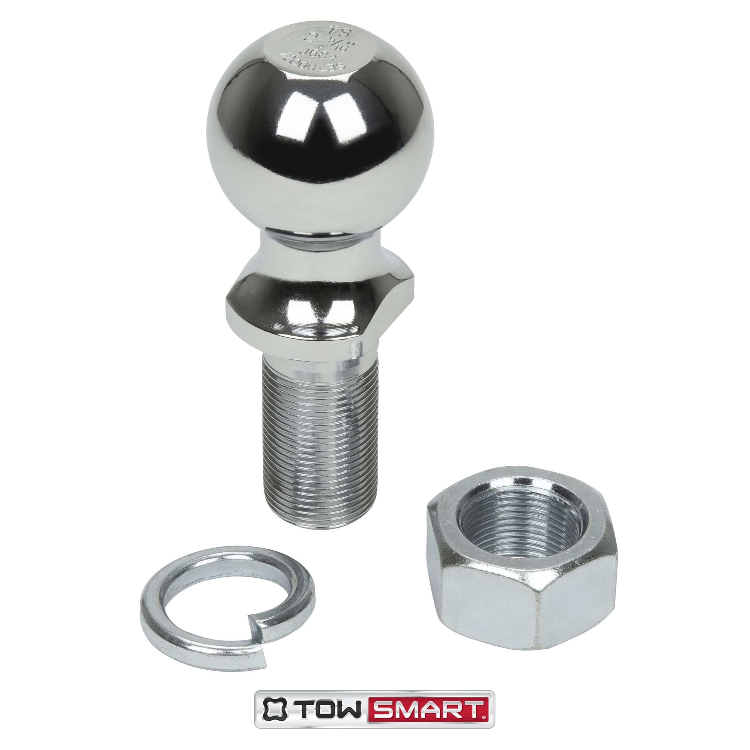 Class IV TOWSMART Chrome Trailer Hitch Ball, 12,000 lb., 2-5/16 in. Ball Diameter, 1-1/4 in. x 2-1/2 in. Shank