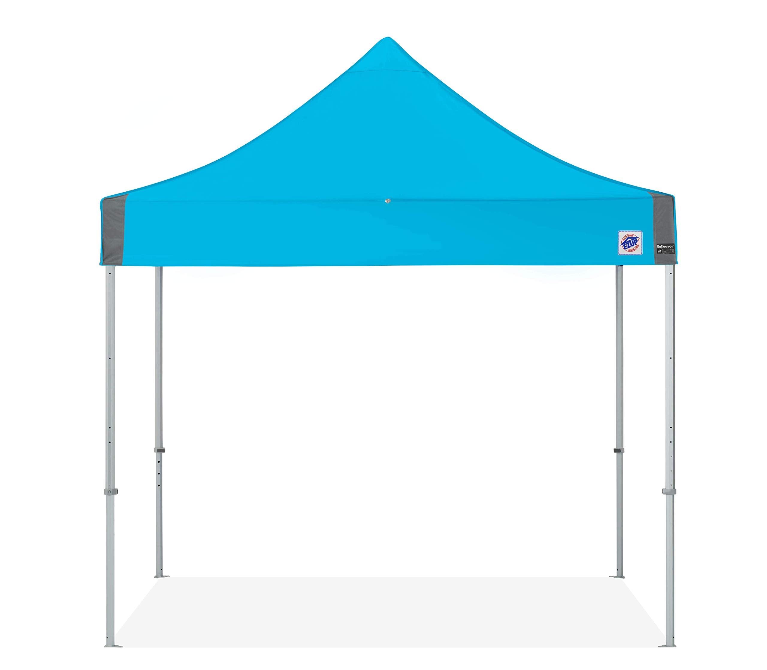 E-Z UP Instant Shelter Endeavor Canopy, 10' x 10', Octagonal-Legged Aluminum Frame, Professional Grade Splash Top, 100 Sq' of Shade