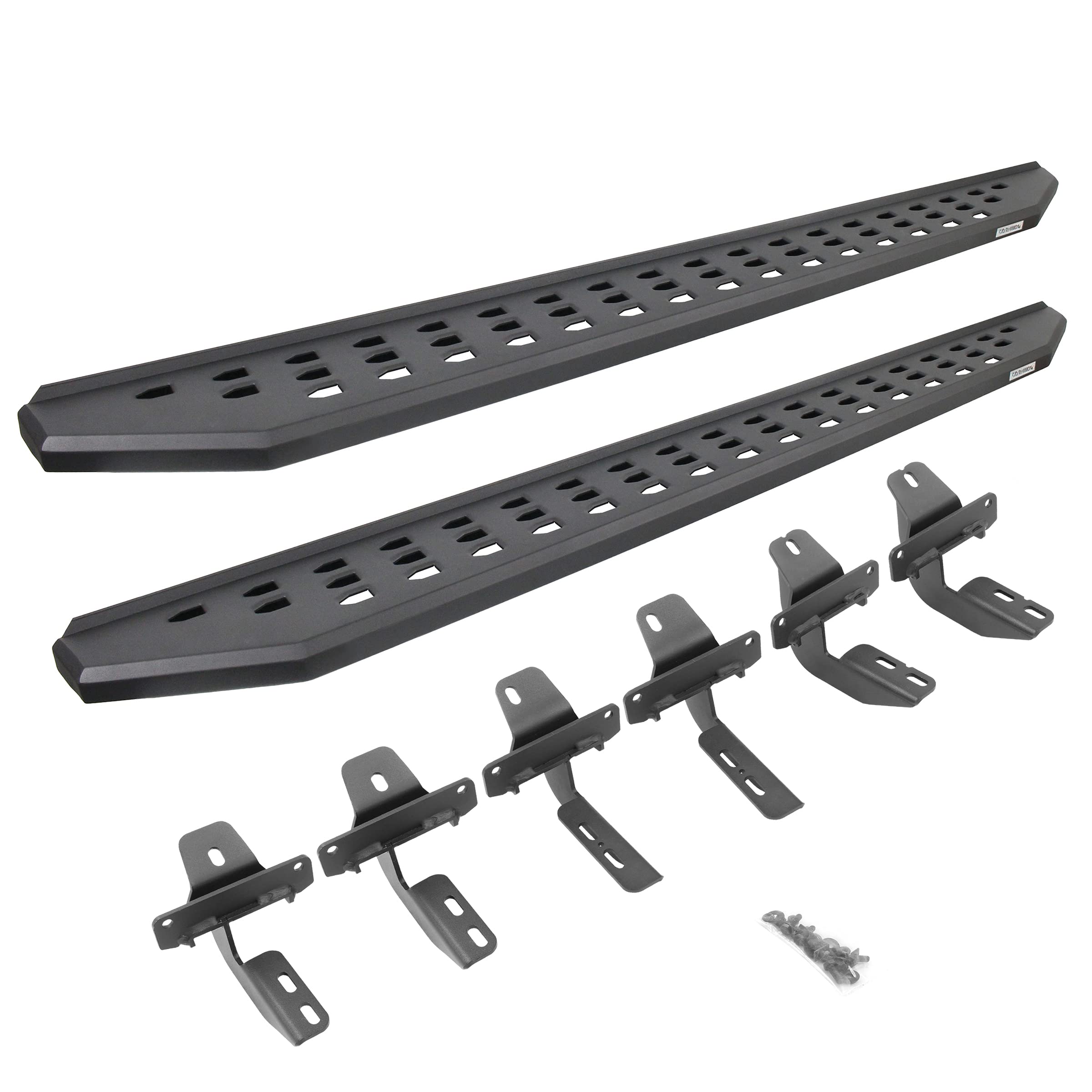 Go Rhino Running Boards & Brackets RB20 | Galvanized Steel, Textured Black | 69412973PC | Fits 2021-2025 Ford Bronco 2-Door (Excludes Bronco Sport)