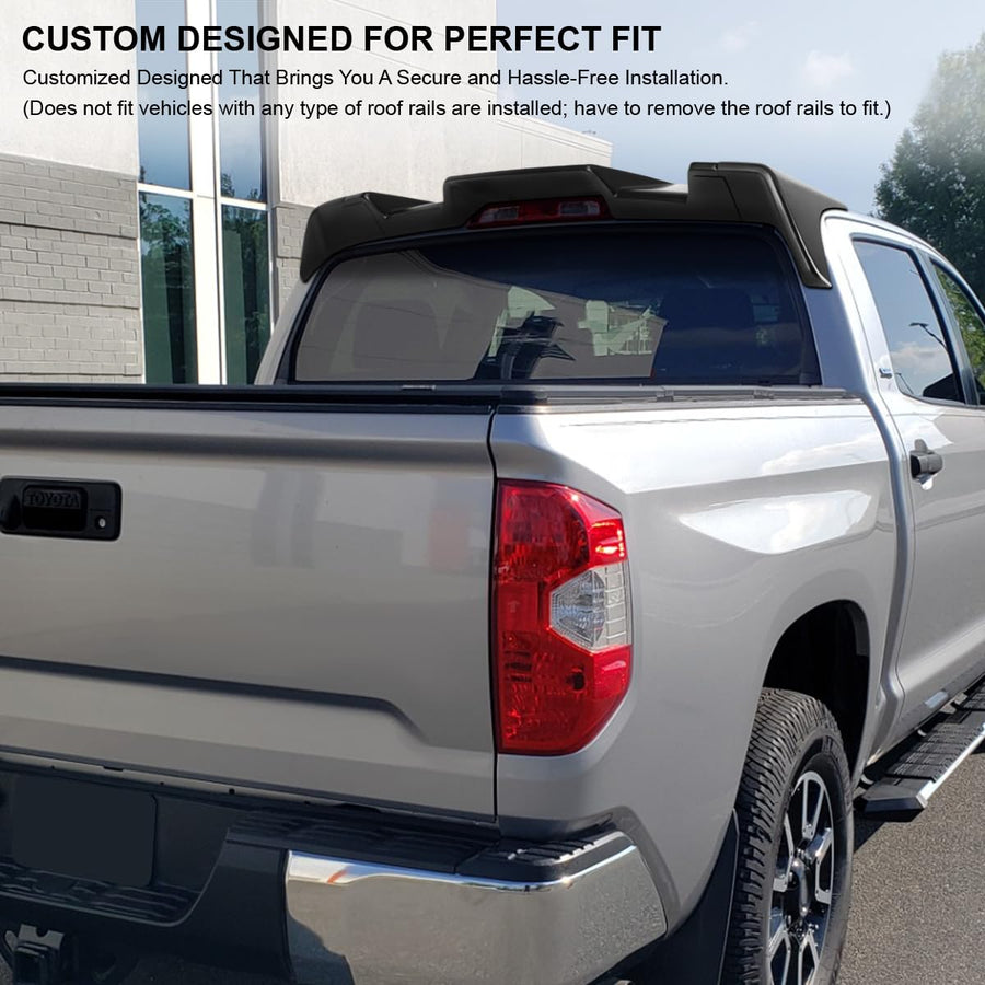 Matte Black ABS Cab Roof Spoiler Spec-D Tuning for 2014-2021 Toyota Tundra Models