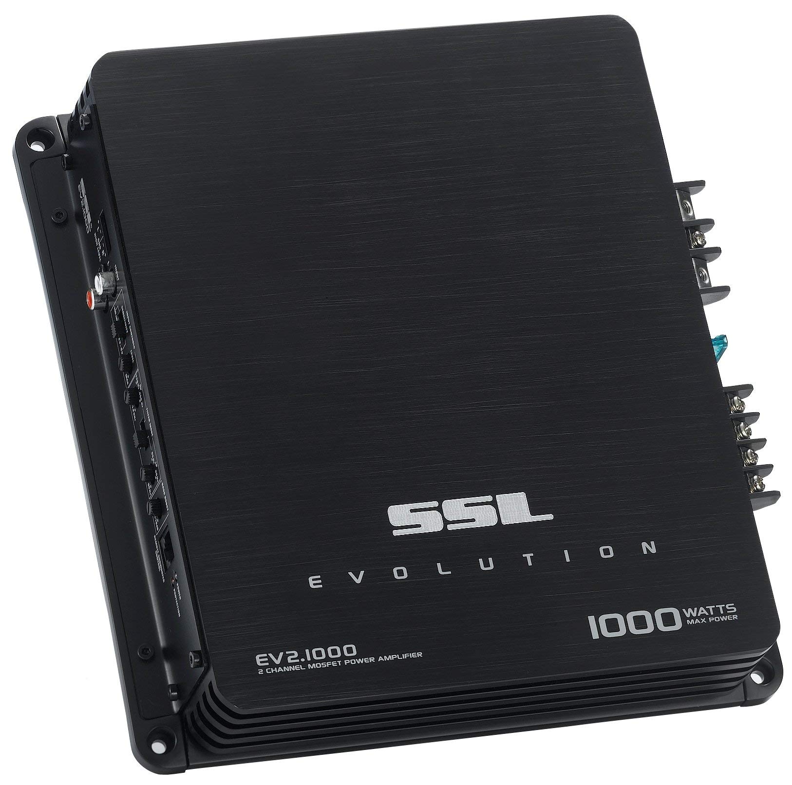 Sound Storm Laboratories 2 Channel Car Audio Amplifier EV2.1000 - 1000 High Output, High/Low Level Inputs, Hook Up to Subwoofer for Bass