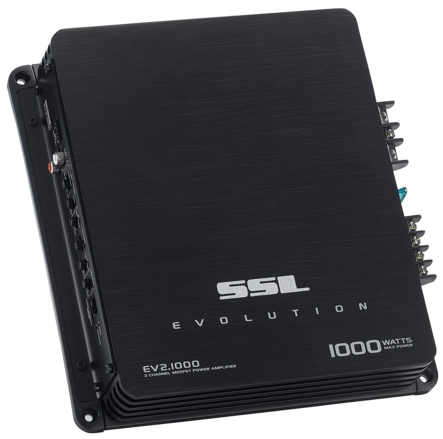 Sound Storm Laboratories 2 Channel Car Audio Amplifier EV2.1000 - 1000 High Output, High/Low Level Inputs, Hook Up to Subwoofer for Bass