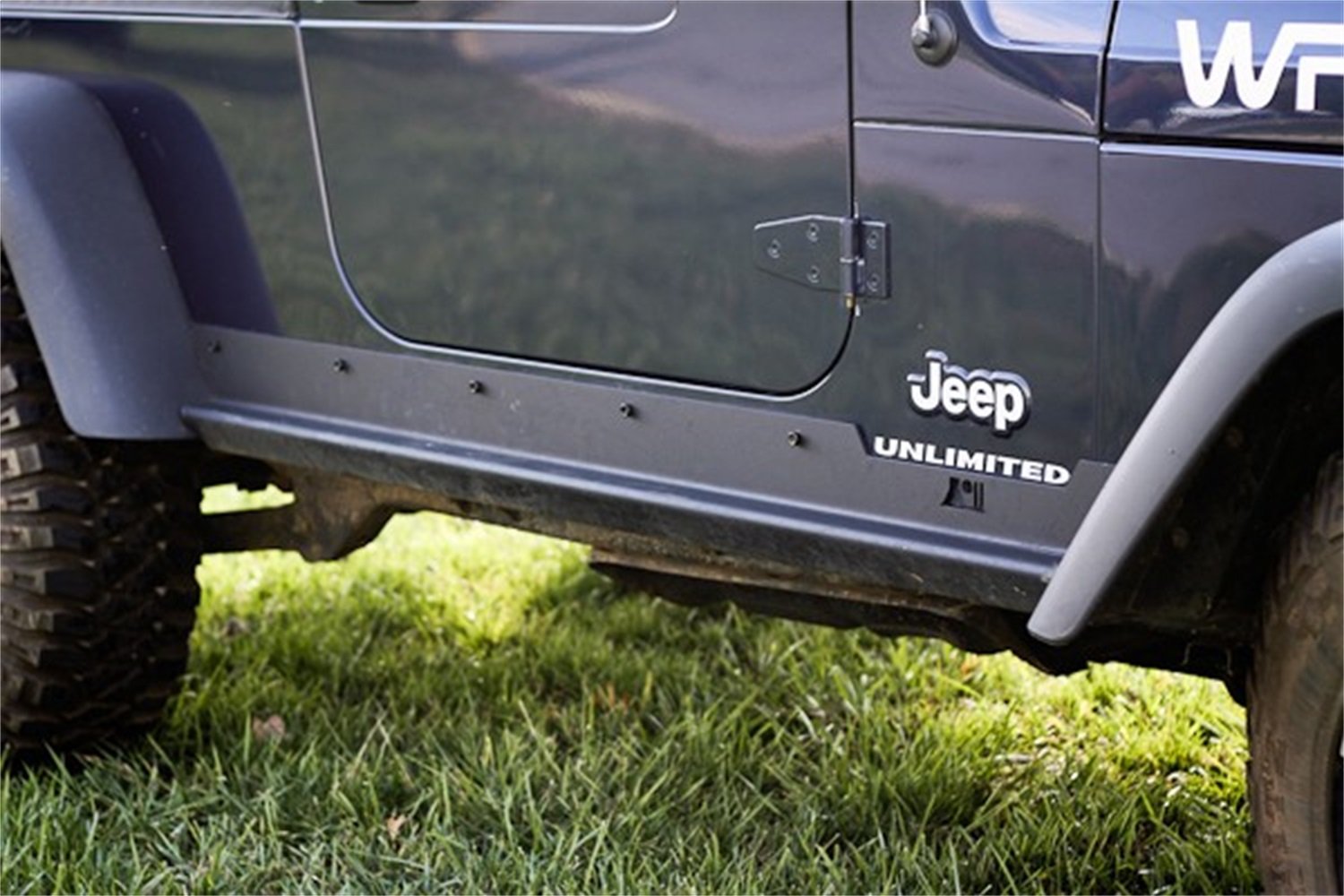 Rocker Panel Guard Kit Rugged Ridge 11504.16, Heavy Duty; 04-06 Jeep Wrangler Unlimited LJ