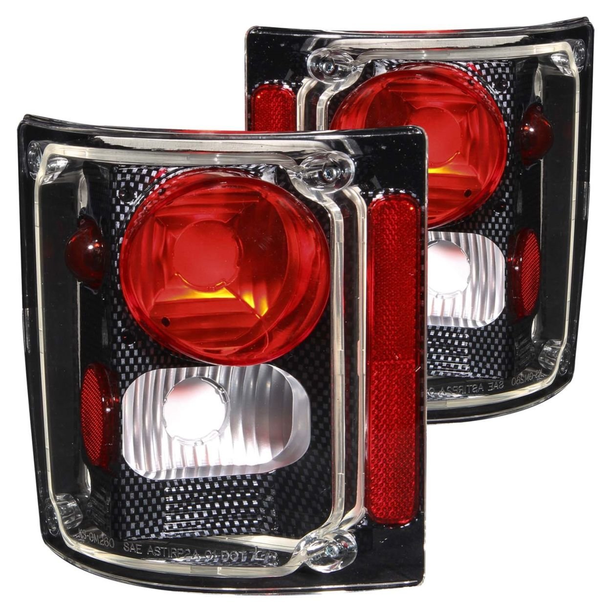 Carbon Fiber ANZO USA Euro Tail Light Set-Clear Lens 211015
