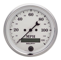 AUTO METER Old TYME 1680 White Electric Programmable Speedometer,3.375 in.